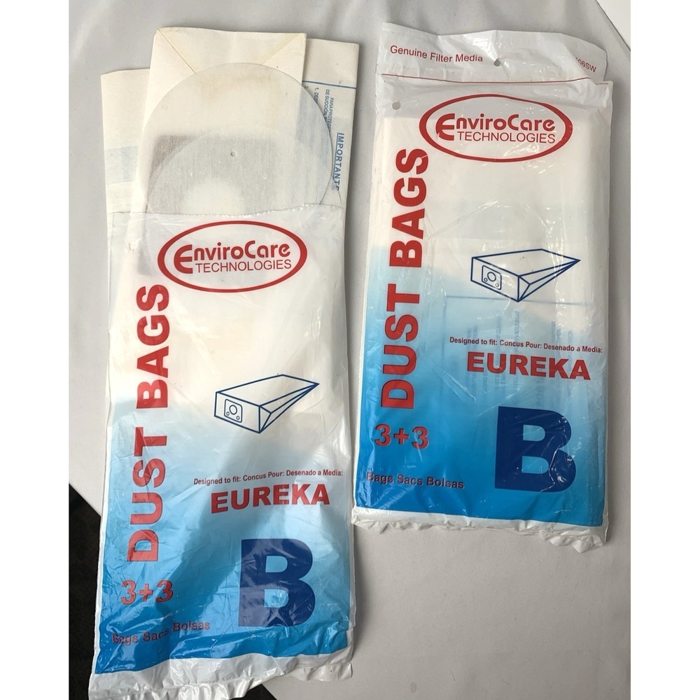 Eureka Envirocare Vacuum Dust Bags and Filters "B" 106SW Full+partial pkg=5 bags